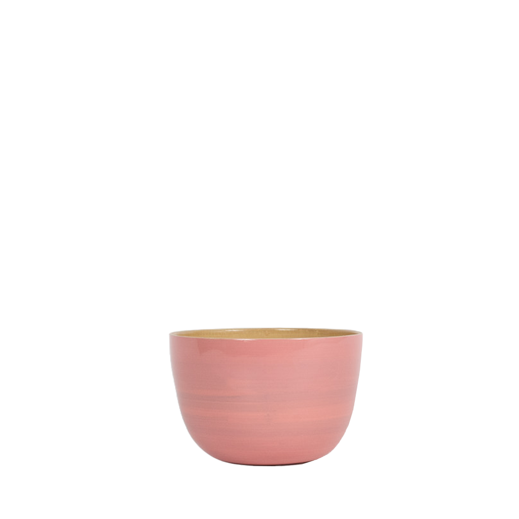 Bamboo Small Serving Bowl, Pink