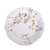 white dinner plate with floral cherry detail