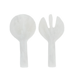 Jumbo Resin Salad Servers, White