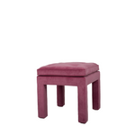 pink upholstered bench