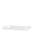 lucite tray with white handles