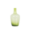green glass bottle shaped vase