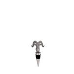 Bottle Stopper with silver rams head