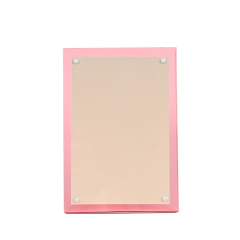 Image of pink lucite 4x6 frame
