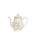 ceramic teapot with green floral design