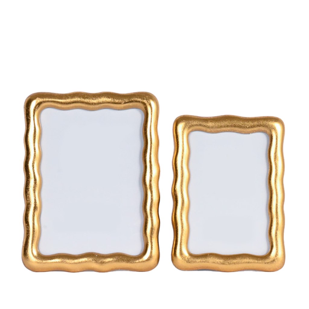 Picture Frames Gold 5x7 & 4x6 Photo Holders Set of 6