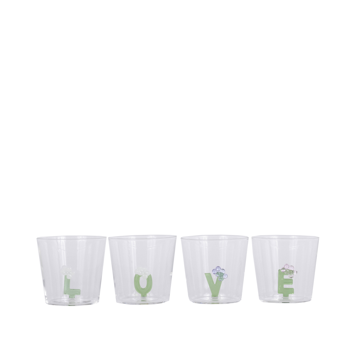 Set of L-O-V-E tumblers