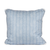 blue pillow with white floral fern pattern