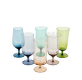 Set of 6 beer glasses in various shapes and colors