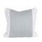 Light blue and white color block pillow 