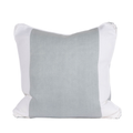 back of Light blue and white color block pillow