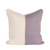 plum and ivory color block pillow