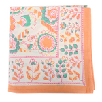 Block Print Tablecloth Orange and Green