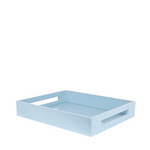 small pale blue tray