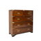 angled view of large wood chest with 5 drawers