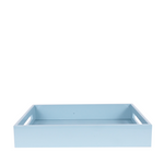 small pale blue tray