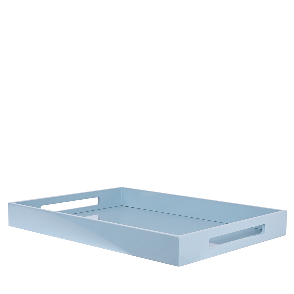 large pale blue tray