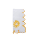 Embroidered napkin with lemon