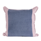 plum and lavender color block pillow