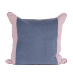 plum and lavender color block pillow