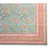 Block print tablecloth with pink green and blue floral pattern