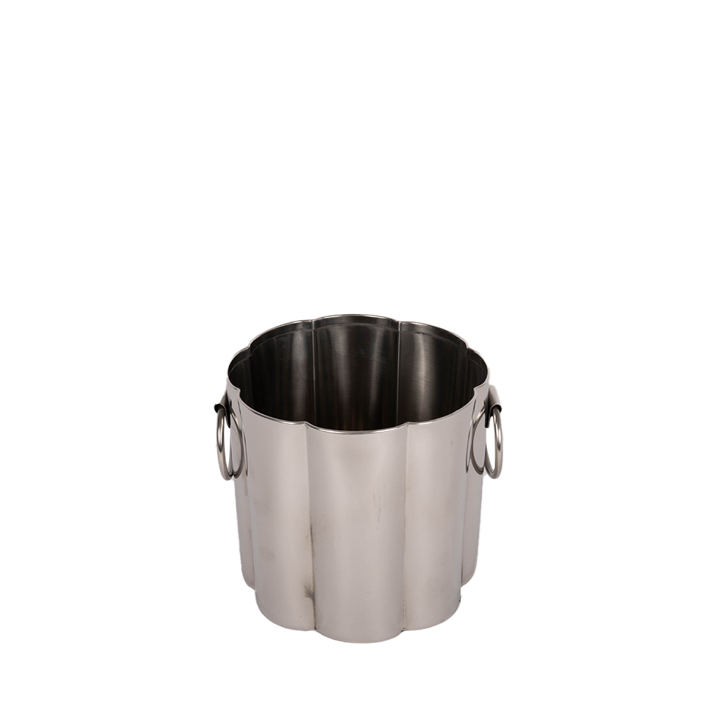 Silver Scalloped Ice Bucket