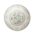 white ceramic bowl with sage floral design
