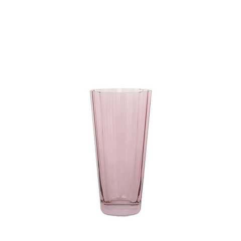 light pink glass with wavy edge detail