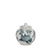 blue floral ceramic round jar with lid