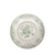white ceramic plate with green floral details