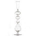 Mouth Blown Glass Candlestick Holder, Tear Drop Low