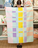 Full view of Pale Geometric Blanket