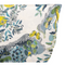 round tablecloth with blue green and yellow floral butterfly pattern