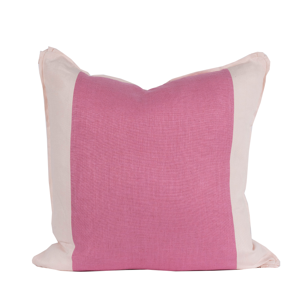 pink colorblock pillow