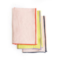 Linen Colorblock Napkin in Blush with Orange Trim along with other available color options