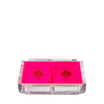 Playing Cards In acrylic pink box 