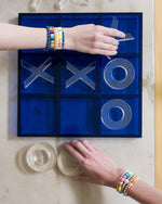 acrylic tic tac toe game close up image