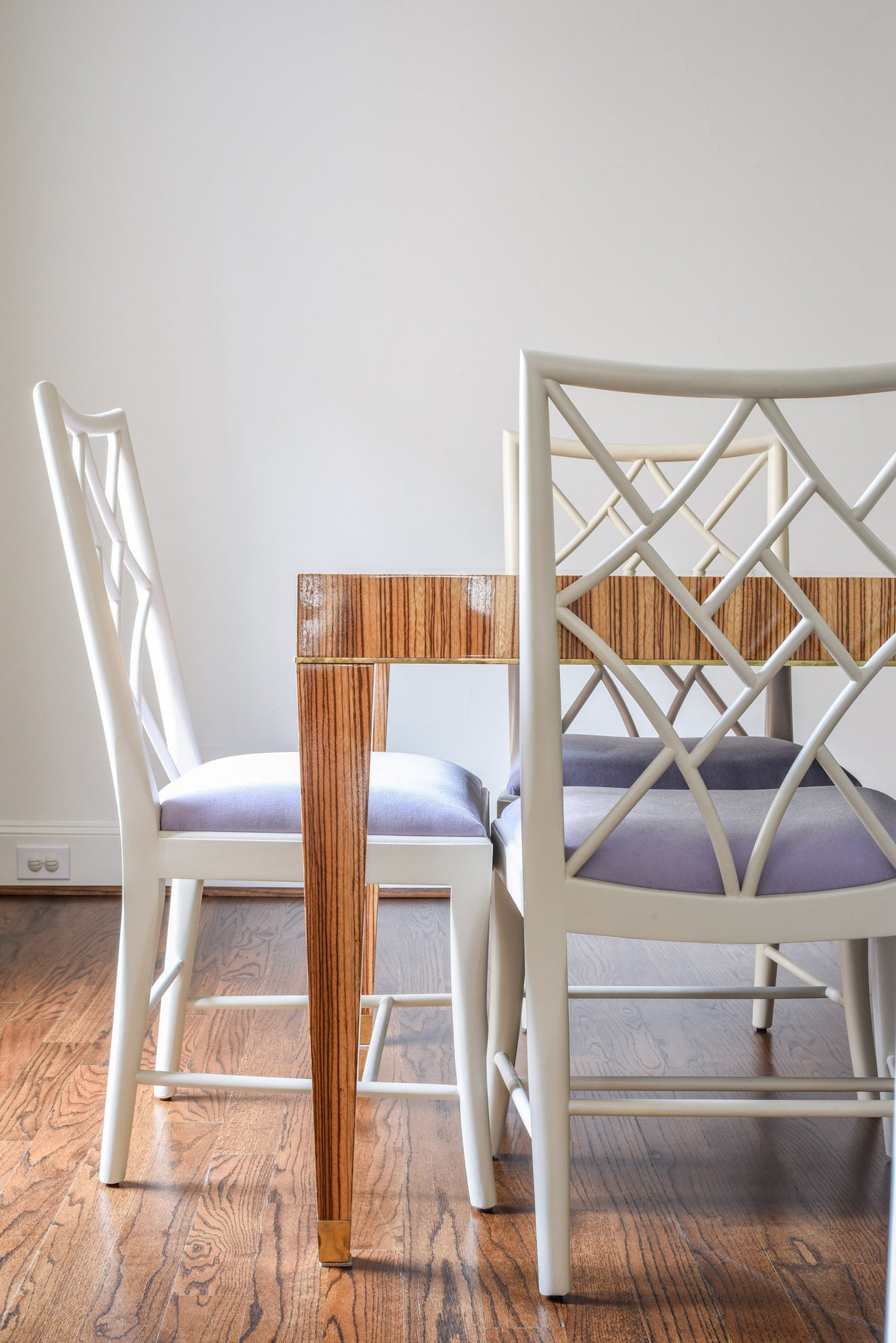 zebra wood dining table