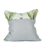 Blue Snow Belles Pillow Backview