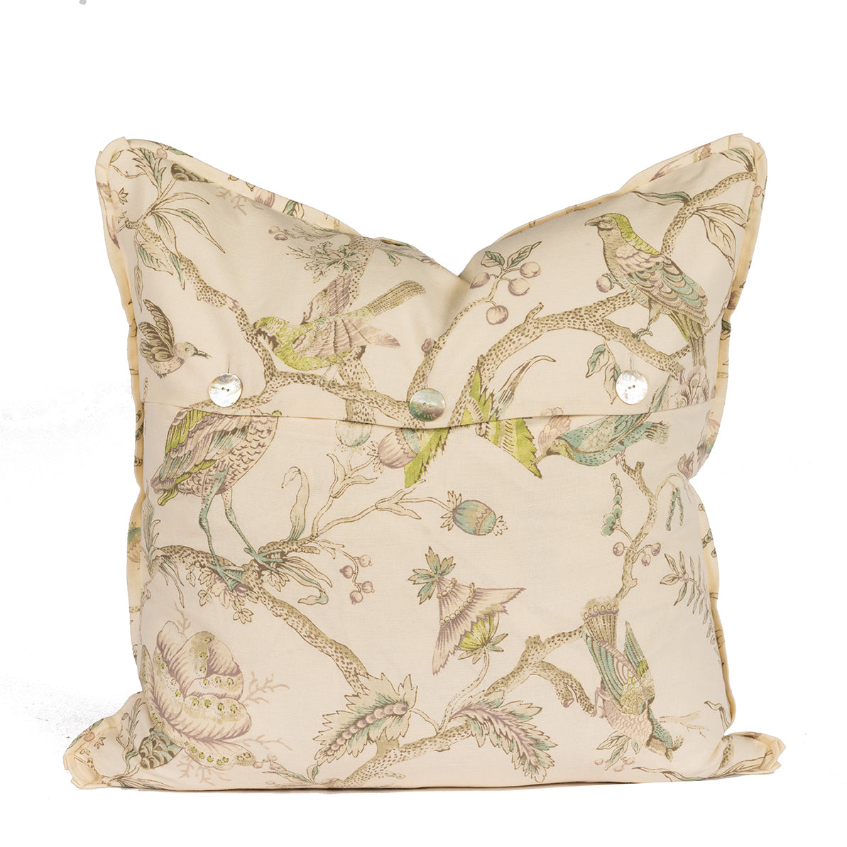 English Cream Pheasant Pillow back view