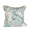 Throw pillow with broken glass blue print