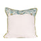 Back view of Glass Break Throw Pillow in blue