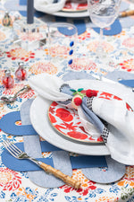 Woven Cherry Napkin Ring on napkin in place setting