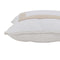 Side view of Ivory Pillow with Taupe Tape