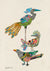 Brenda Bogarts Bird Totem 6 Art Print
