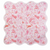 Birds of Paradise Square Scalloped Placemat, Pink