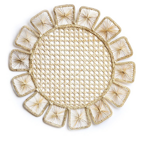 Blossom Woven Placemat, Natural