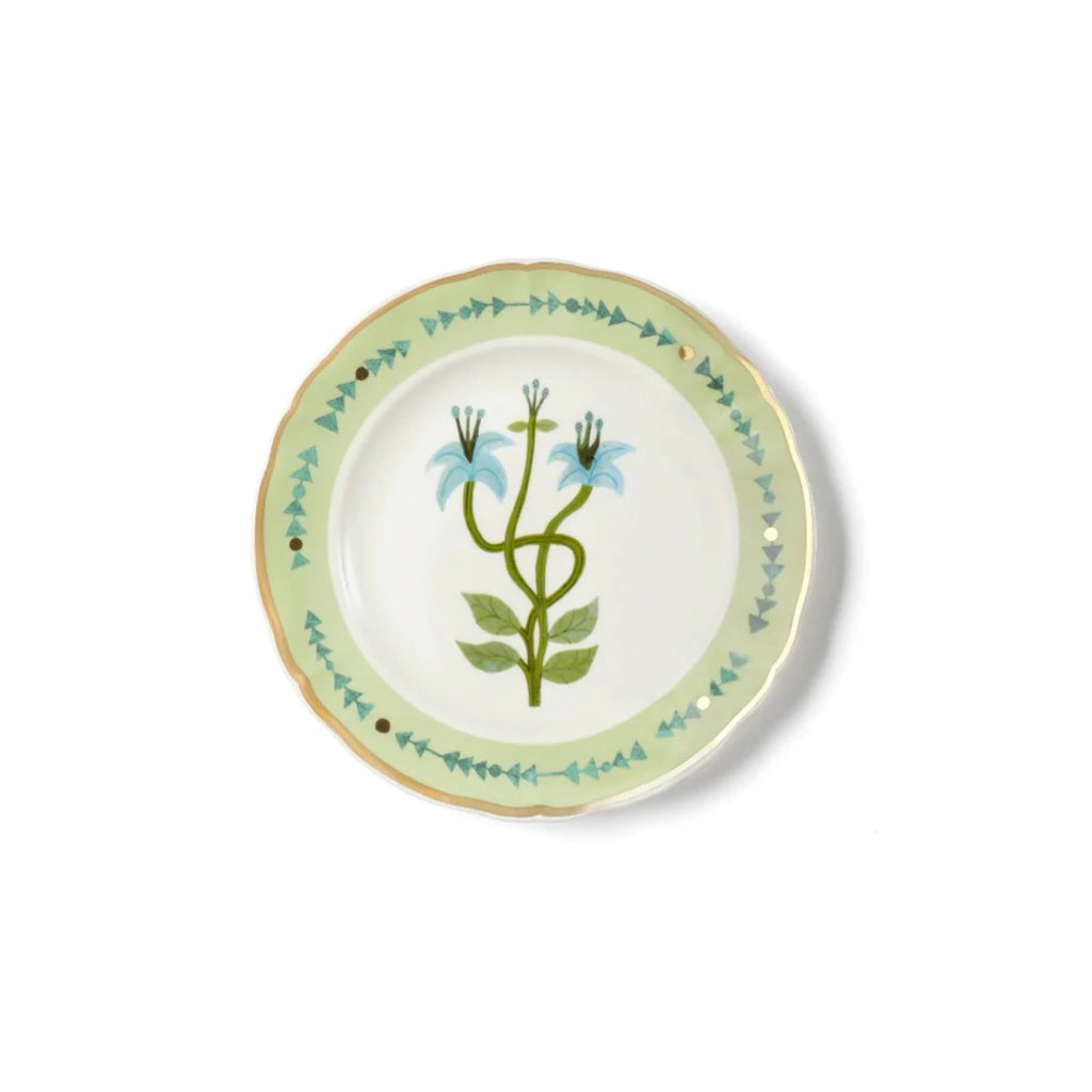 Blossom Dessert Plate, Green