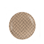 Ceramic Salad Plate, Charcoal Chevron