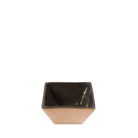 Ceramic Square Dip Bowl, Charcoal